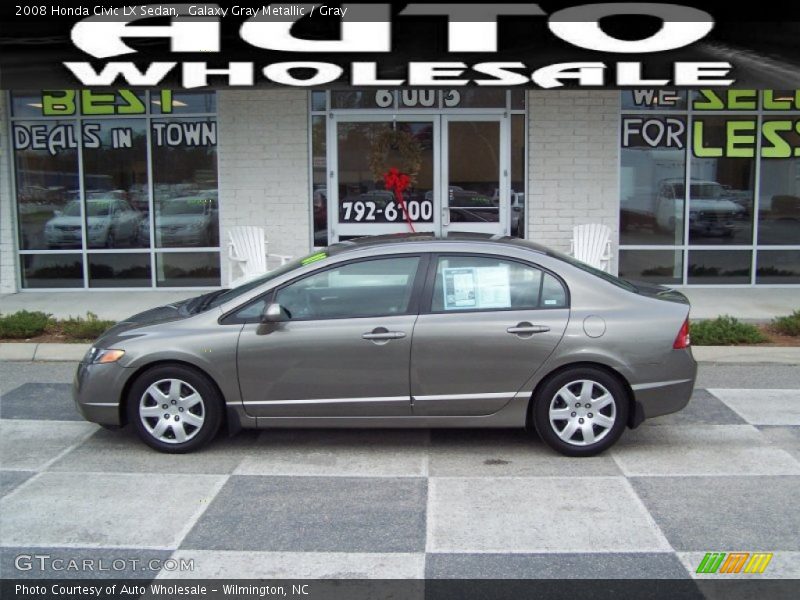 Galaxy Gray Metallic / Gray 2008 Honda Civic LX Sedan