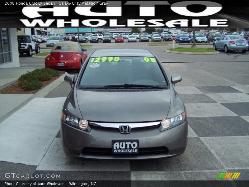 Galaxy Gray Metallic / Gray 2008 Honda Civic LX Sedan