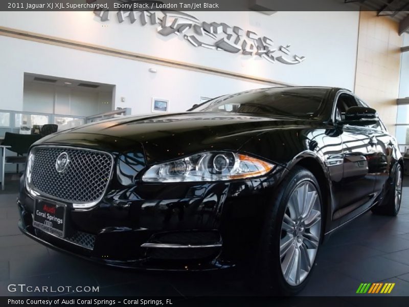 Ebony Black / London Tan/Jet Black 2011 Jaguar XJ XJL Supercharged