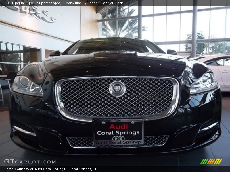 Ebony Black / London Tan/Jet Black 2011 Jaguar XJ XJL Supercharged