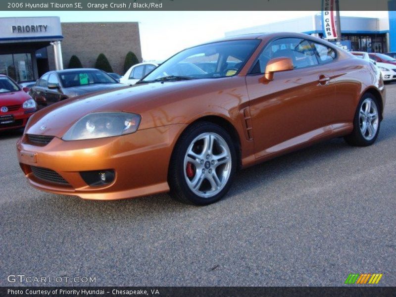 Orange Crush / Black/Red 2006 Hyundai Tiburon SE