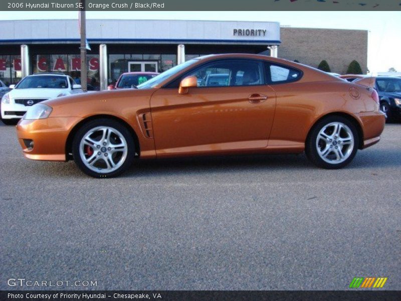 Orange Crush / Black/Red 2006 Hyundai Tiburon SE