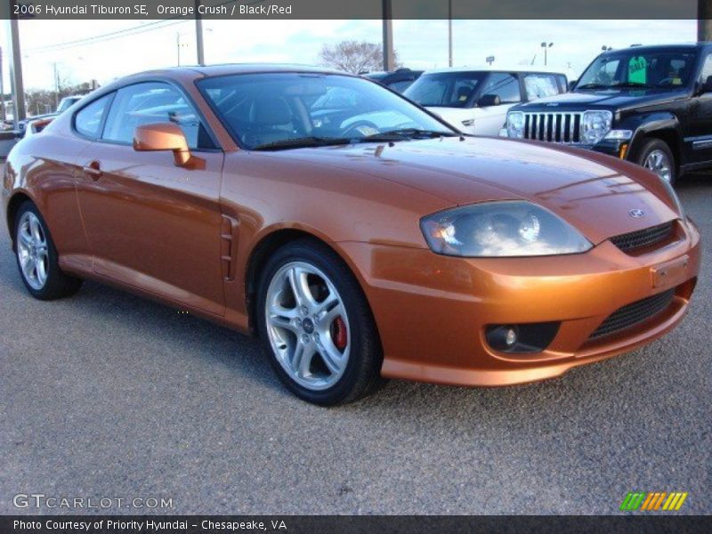 Orange Crush / Black/Red 2006 Hyundai Tiburon SE