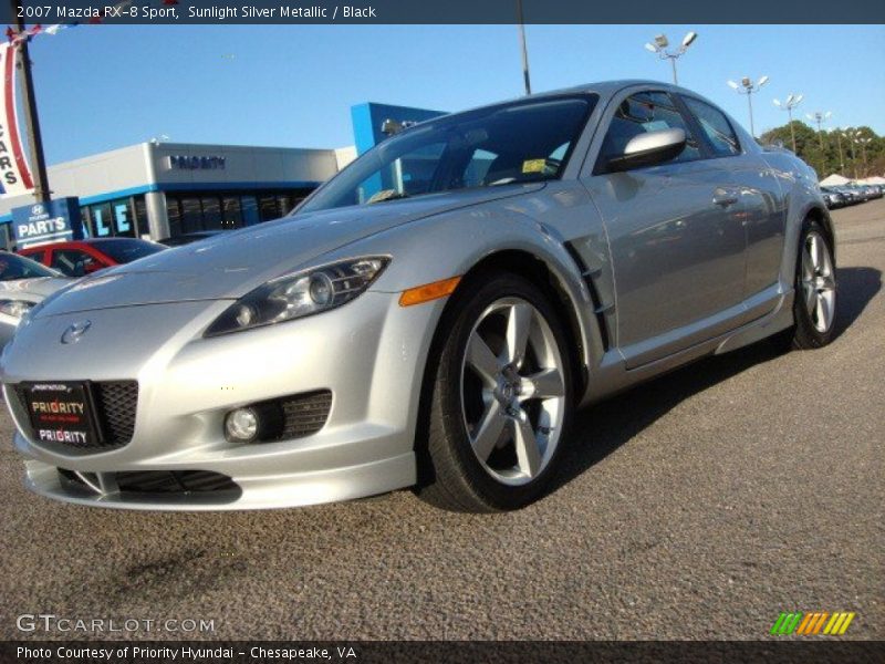 Sunlight Silver Metallic / Black 2007 Mazda RX-8 Sport