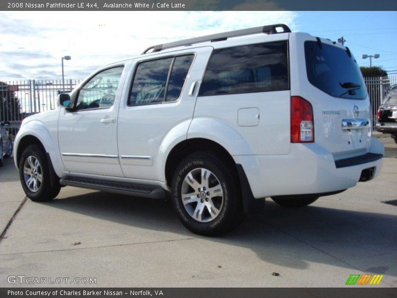 Avalanche White / Cafe Latte 2008 Nissan Pathfinder LE 4x4