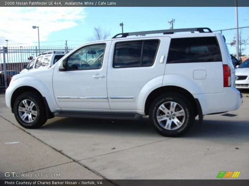 Avalanche White / Cafe Latte 2008 Nissan Pathfinder LE 4x4