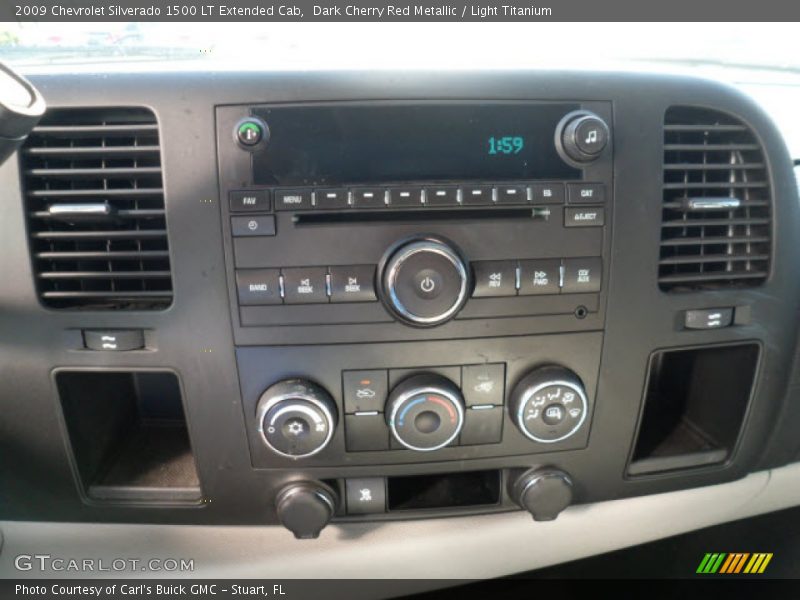 Dark Cherry Red Metallic / Light Titanium 2009 Chevrolet Silverado 1500 LT Extended Cab