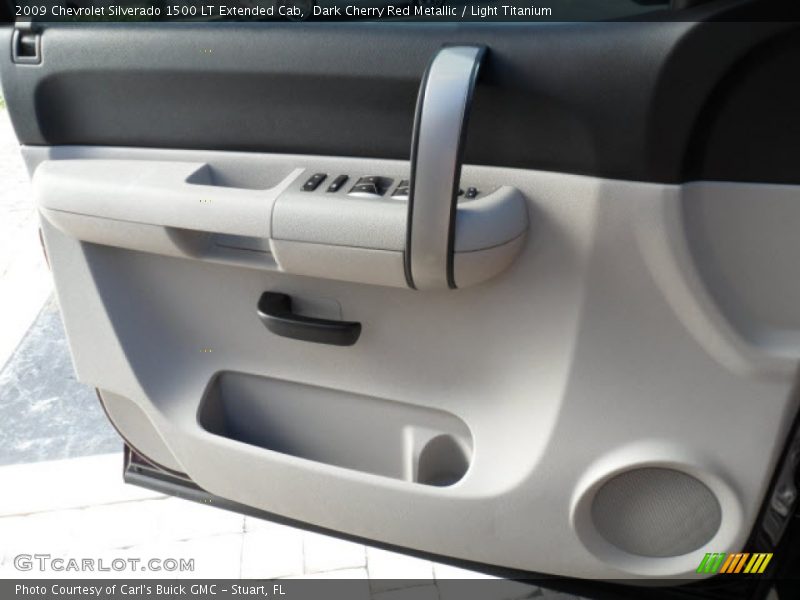Dark Cherry Red Metallic / Light Titanium 2009 Chevrolet Silverado 1500 LT Extended Cab