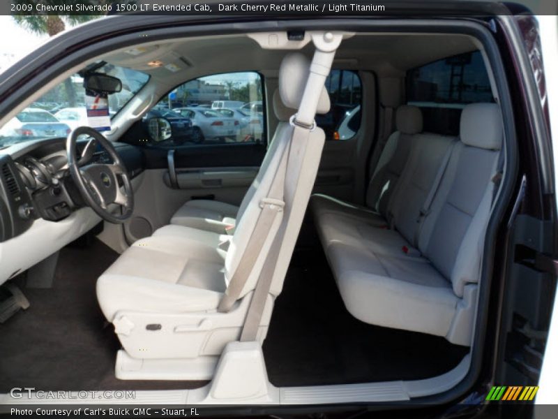 Dark Cherry Red Metallic / Light Titanium 2009 Chevrolet Silverado 1500 LT Extended Cab