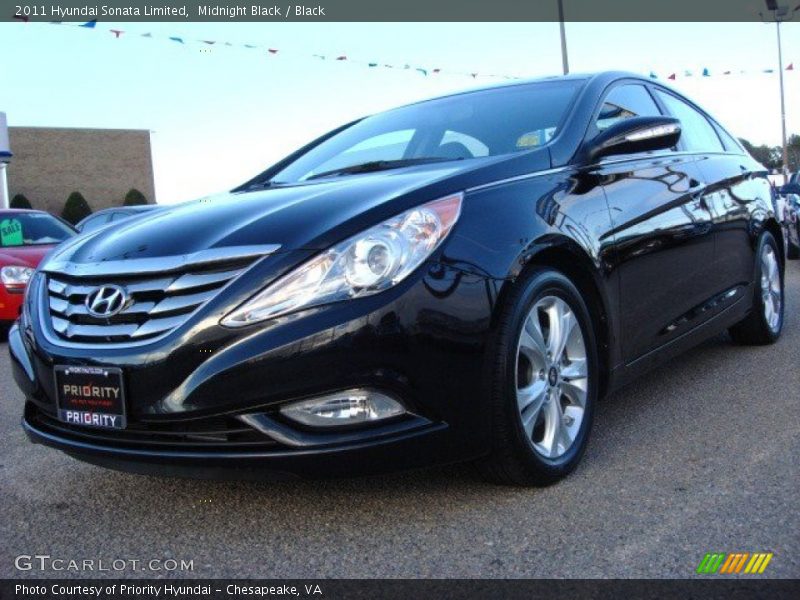 Midnight Black / Black 2011 Hyundai Sonata Limited