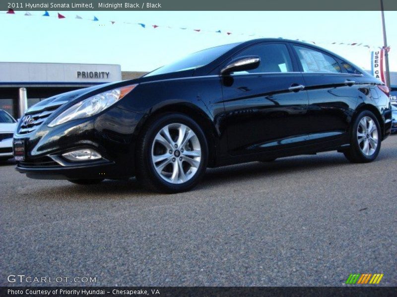 Midnight Black / Black 2011 Hyundai Sonata Limited