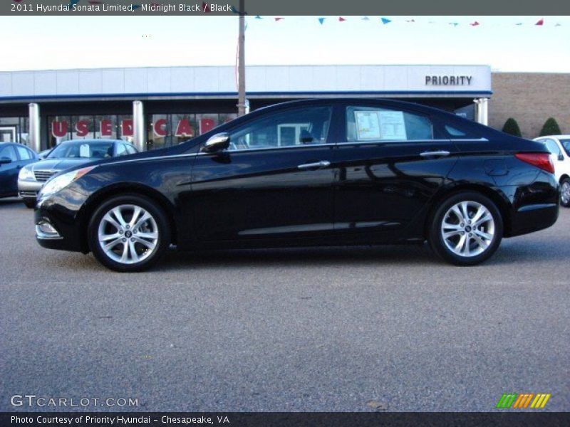 Midnight Black / Black 2011 Hyundai Sonata Limited