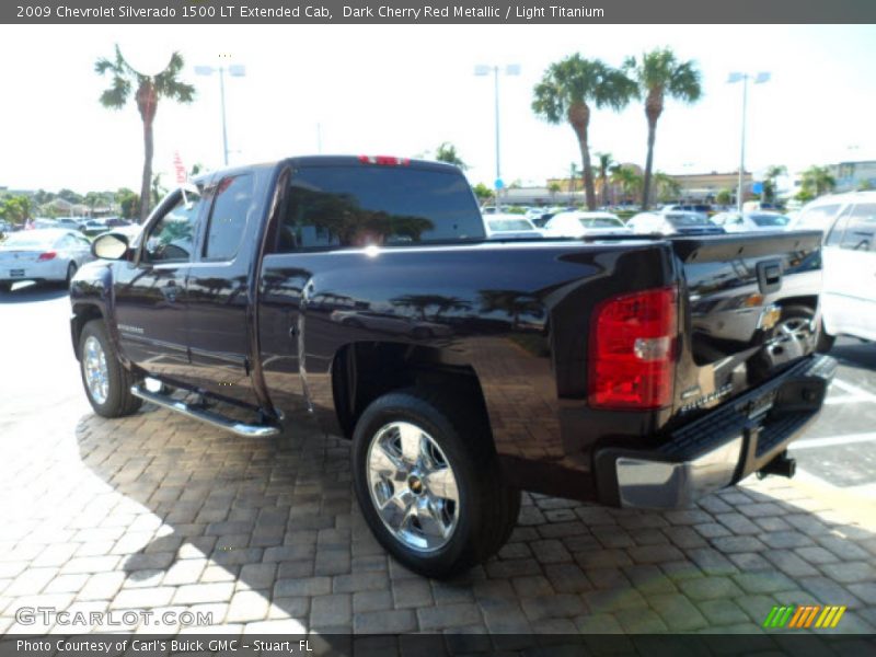 Dark Cherry Red Metallic / Light Titanium 2009 Chevrolet Silverado 1500 LT Extended Cab
