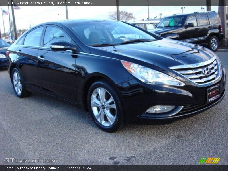 Midnight Black / Black 2011 Hyundai Sonata Limited