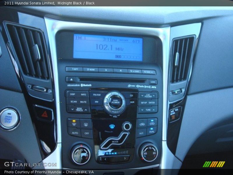 Midnight Black / Black 2011 Hyundai Sonata Limited