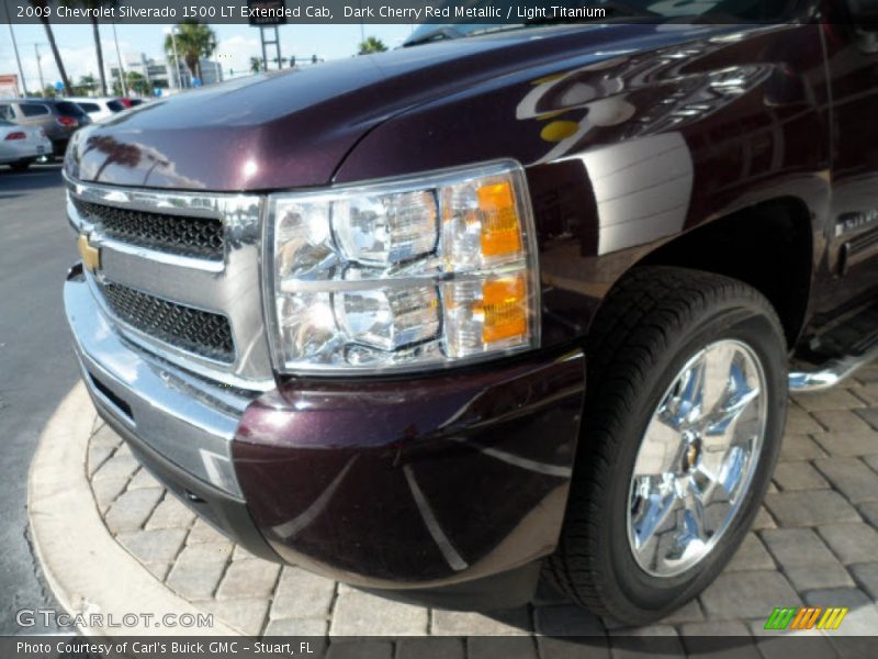 Dark Cherry Red Metallic / Light Titanium 2009 Chevrolet Silverado 1500 LT Extended Cab