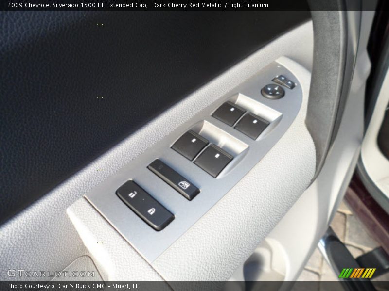 Dark Cherry Red Metallic / Light Titanium 2009 Chevrolet Silverado 1500 LT Extended Cab