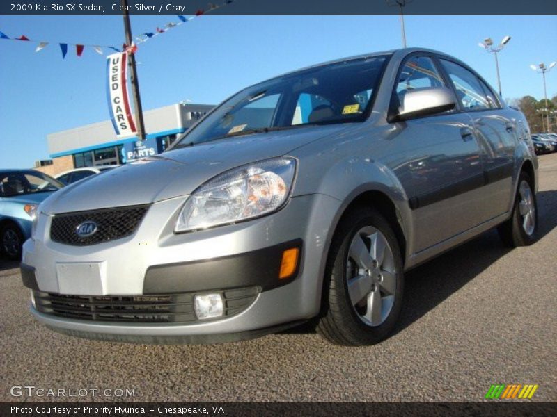 Clear Silver / Gray 2009 Kia Rio SX Sedan