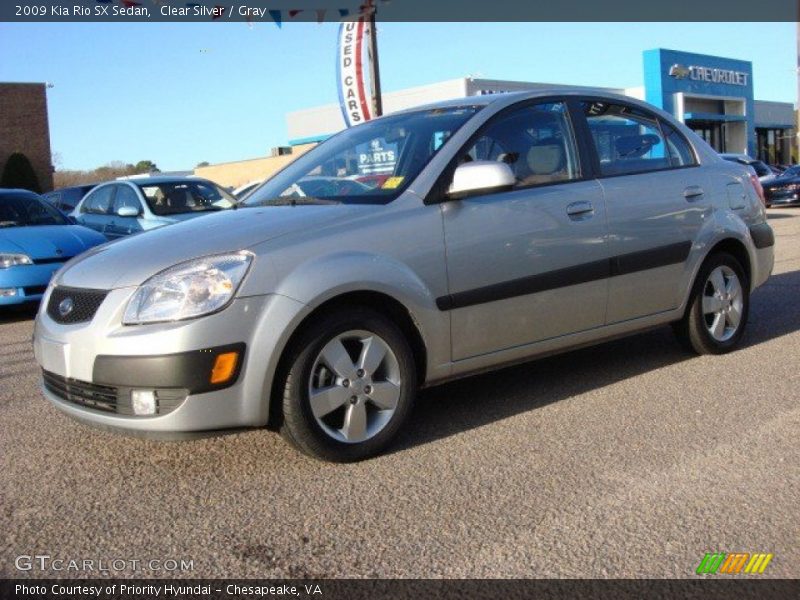 Clear Silver / Gray 2009 Kia Rio SX Sedan