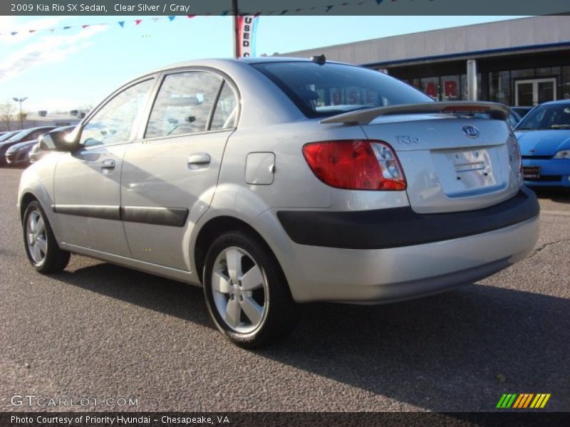 Clear Silver / Gray 2009 Kia Rio SX Sedan