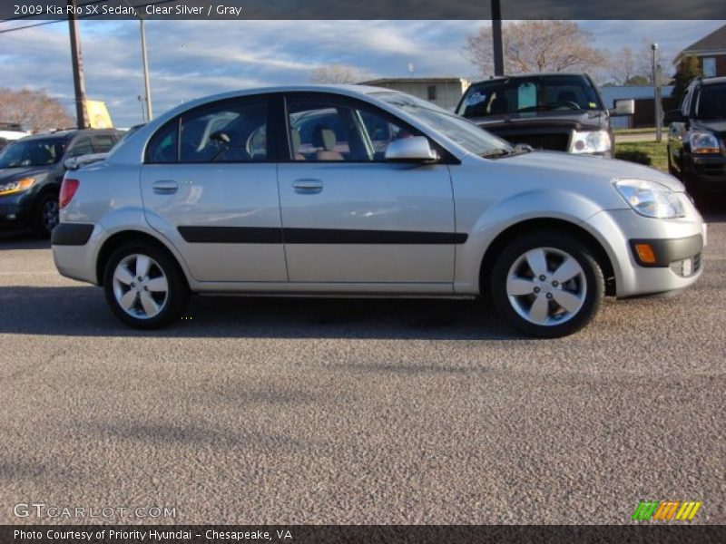 Clear Silver / Gray 2009 Kia Rio SX Sedan