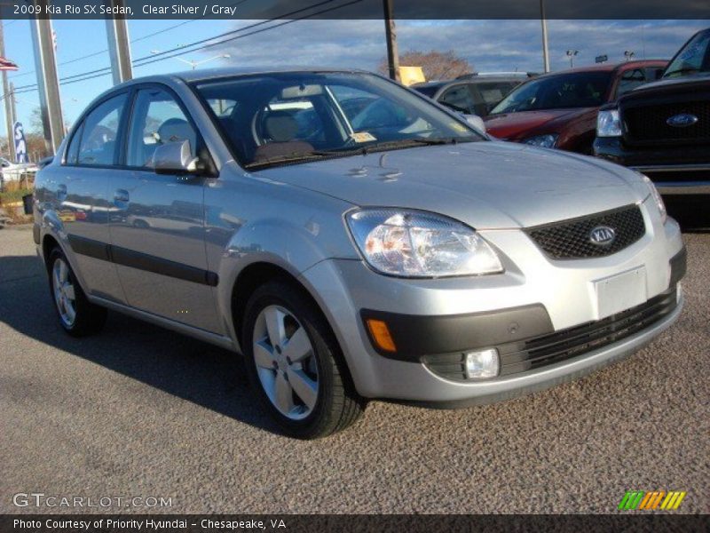 Clear Silver / Gray 2009 Kia Rio SX Sedan