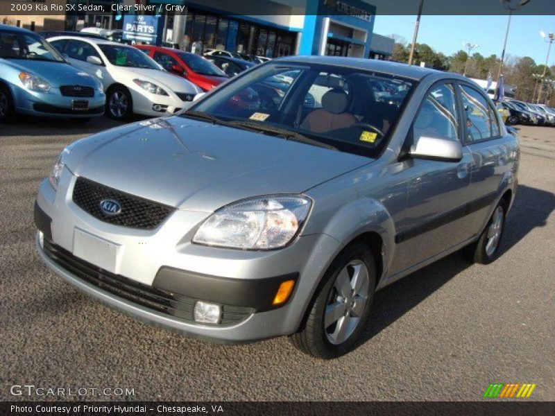Clear Silver / Gray 2009 Kia Rio SX Sedan