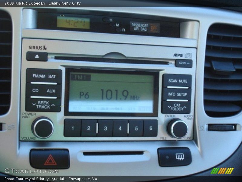 Clear Silver / Gray 2009 Kia Rio SX Sedan