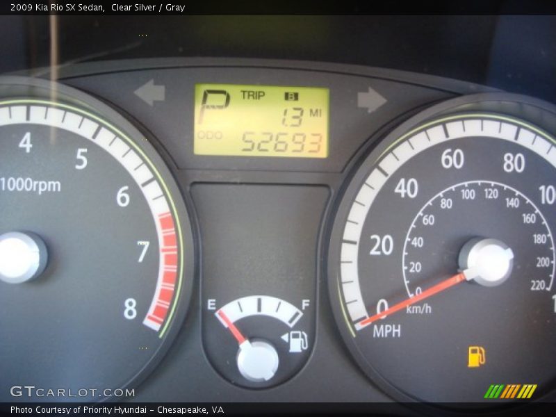 Clear Silver / Gray 2009 Kia Rio SX Sedan
