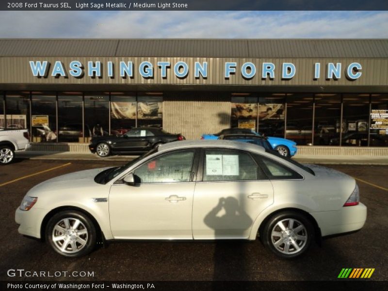 Light Sage Metallic / Medium Light Stone 2008 Ford Taurus SEL