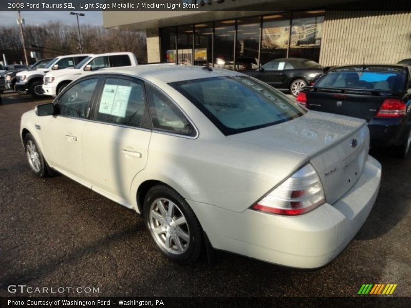 Light Sage Metallic / Medium Light Stone 2008 Ford Taurus SEL