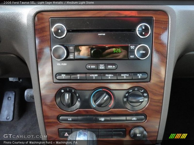 Light Sage Metallic / Medium Light Stone 2008 Ford Taurus SEL