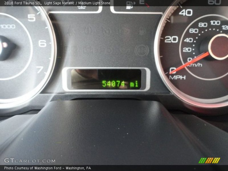 Light Sage Metallic / Medium Light Stone 2008 Ford Taurus SEL