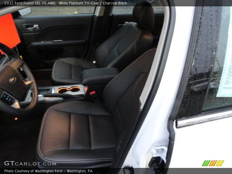White Platinum Tri-Coat / Charcoal Black 2012 Ford Fusion SEL V6 AWD