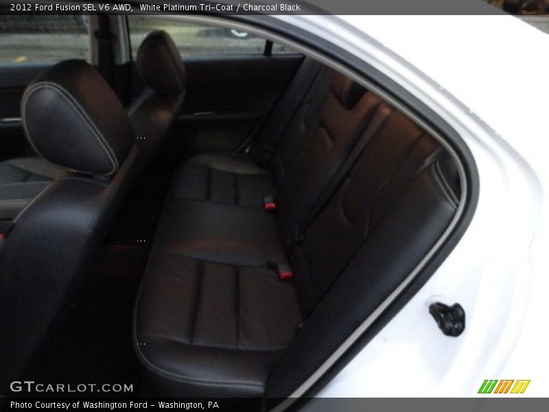 White Platinum Tri-Coat / Charcoal Black 2012 Ford Fusion SEL V6 AWD