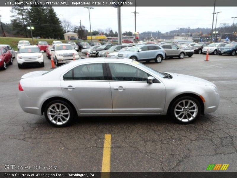 Ingot Silver Metallic / Dark Charcoal 2011 Mercury Milan V6 Premier AWD