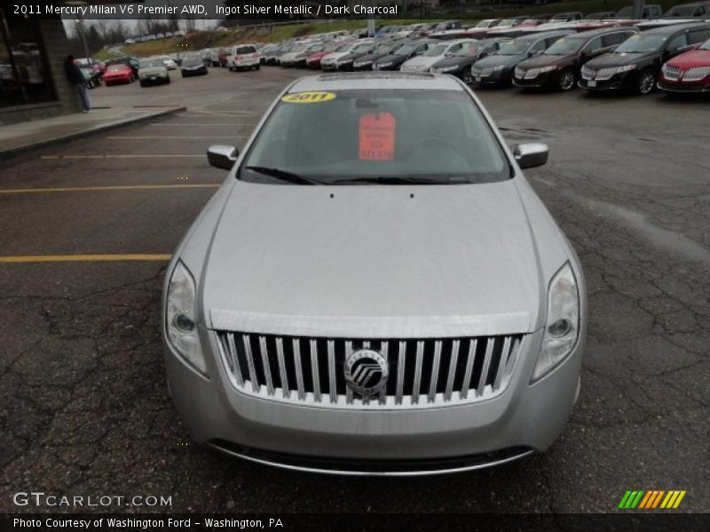 Ingot Silver Metallic / Dark Charcoal 2011 Mercury Milan V6 Premier AWD