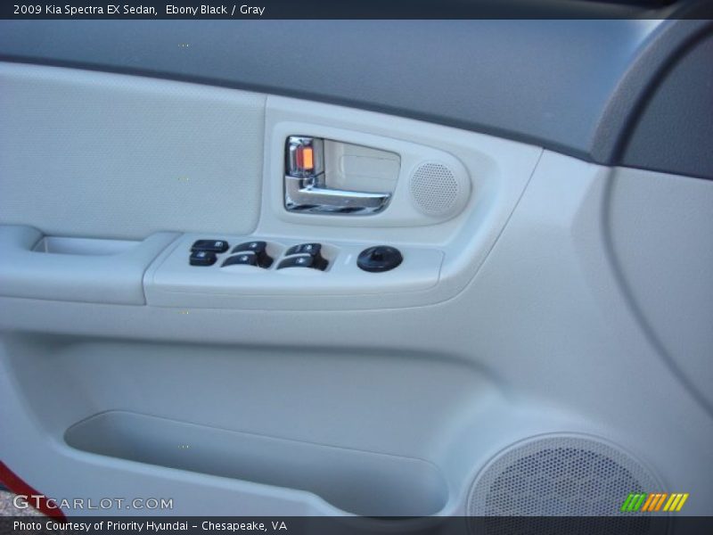 Ebony Black / Gray 2009 Kia Spectra EX Sedan