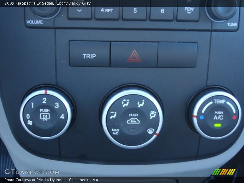 Ebony Black / Gray 2009 Kia Spectra EX Sedan