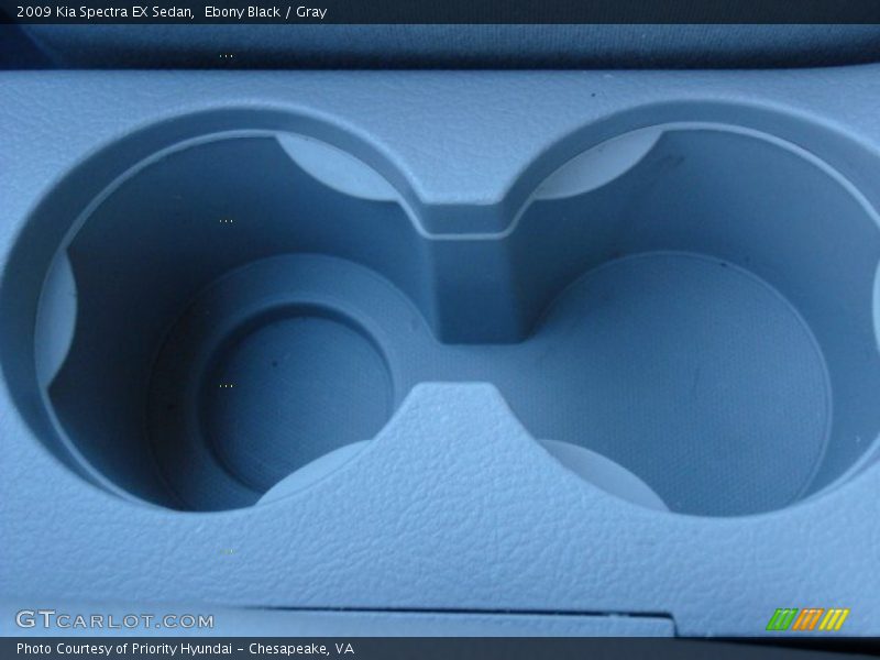 Ebony Black / Gray 2009 Kia Spectra EX Sedan