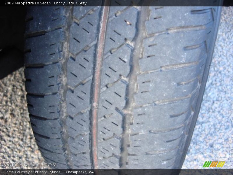 Ebony Black / Gray 2009 Kia Spectra EX Sedan