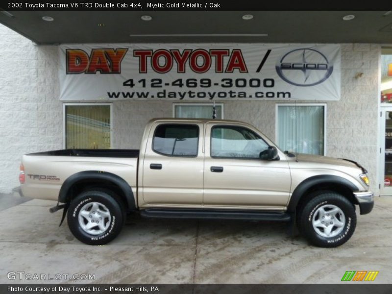 Mystic Gold Metallic / Oak 2002 Toyota Tacoma V6 TRD Double Cab 4x4
