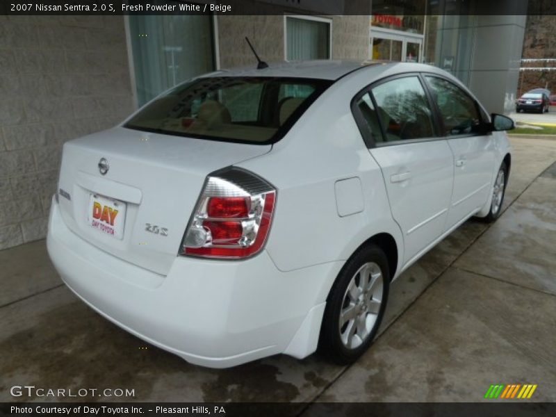 Fresh Powder White / Beige 2007 Nissan Sentra 2.0 S