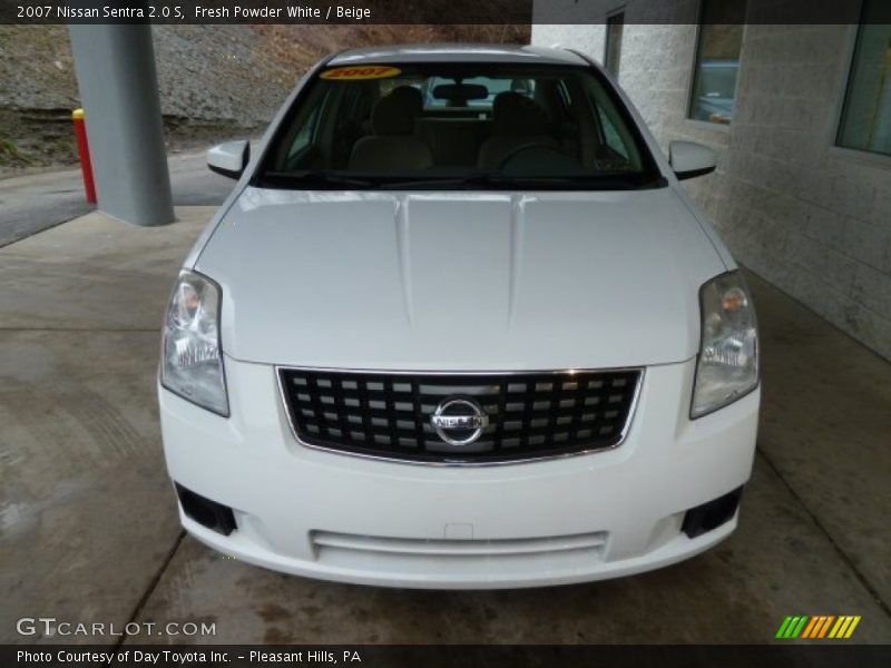 Fresh Powder White / Beige 2007 Nissan Sentra 2.0 S