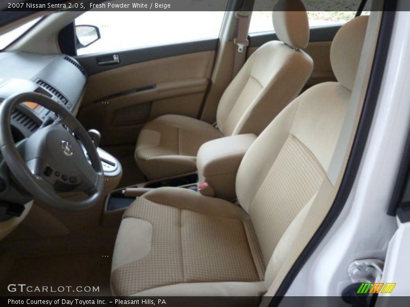 Fresh Powder White / Beige 2007 Nissan Sentra 2.0 S