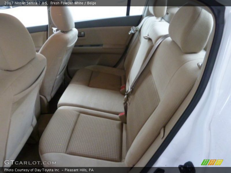 Fresh Powder White / Beige 2007 Nissan Sentra 2.0 S