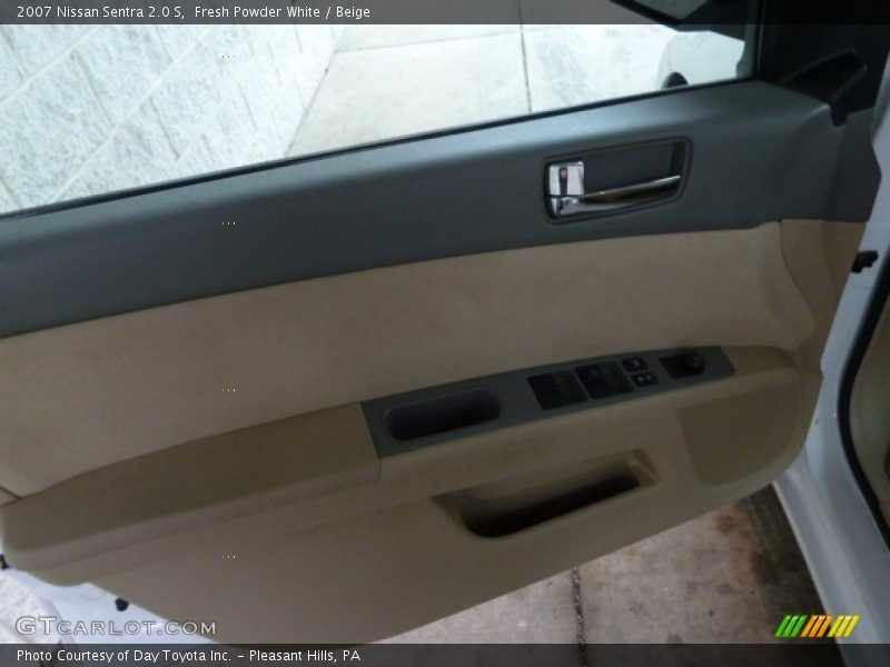Fresh Powder White / Beige 2007 Nissan Sentra 2.0 S
