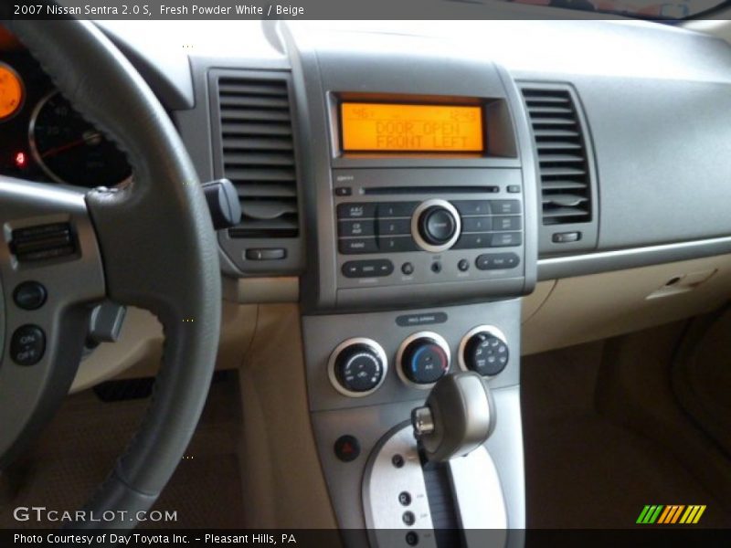 Fresh Powder White / Beige 2007 Nissan Sentra 2.0 S