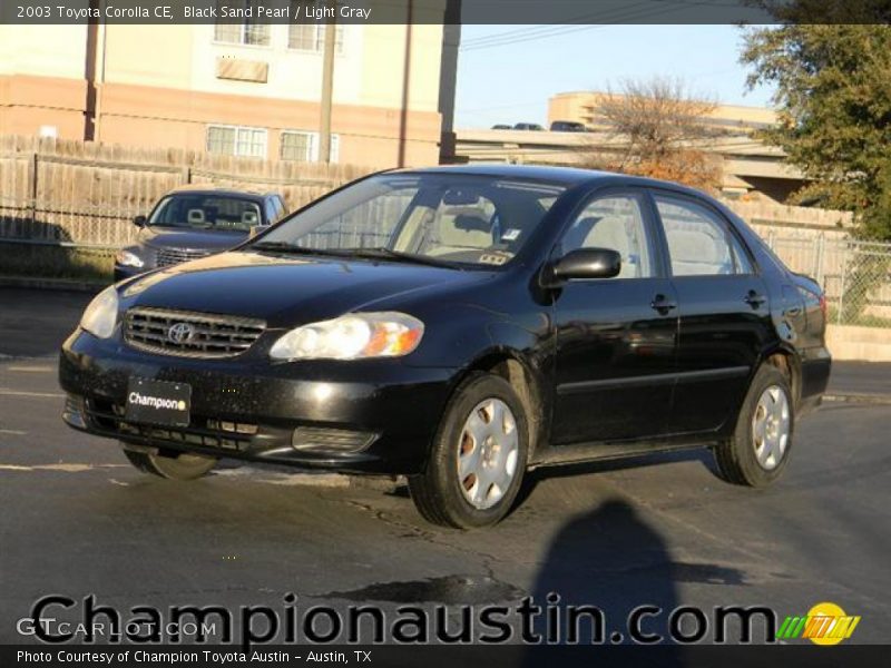 Black Sand Pearl / Light Gray 2003 Toyota Corolla CE