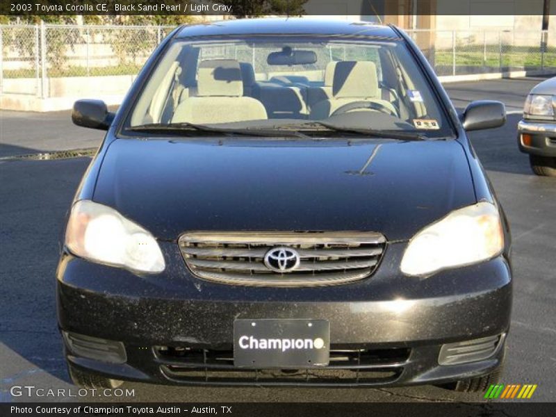 Black Sand Pearl / Light Gray 2003 Toyota Corolla CE
